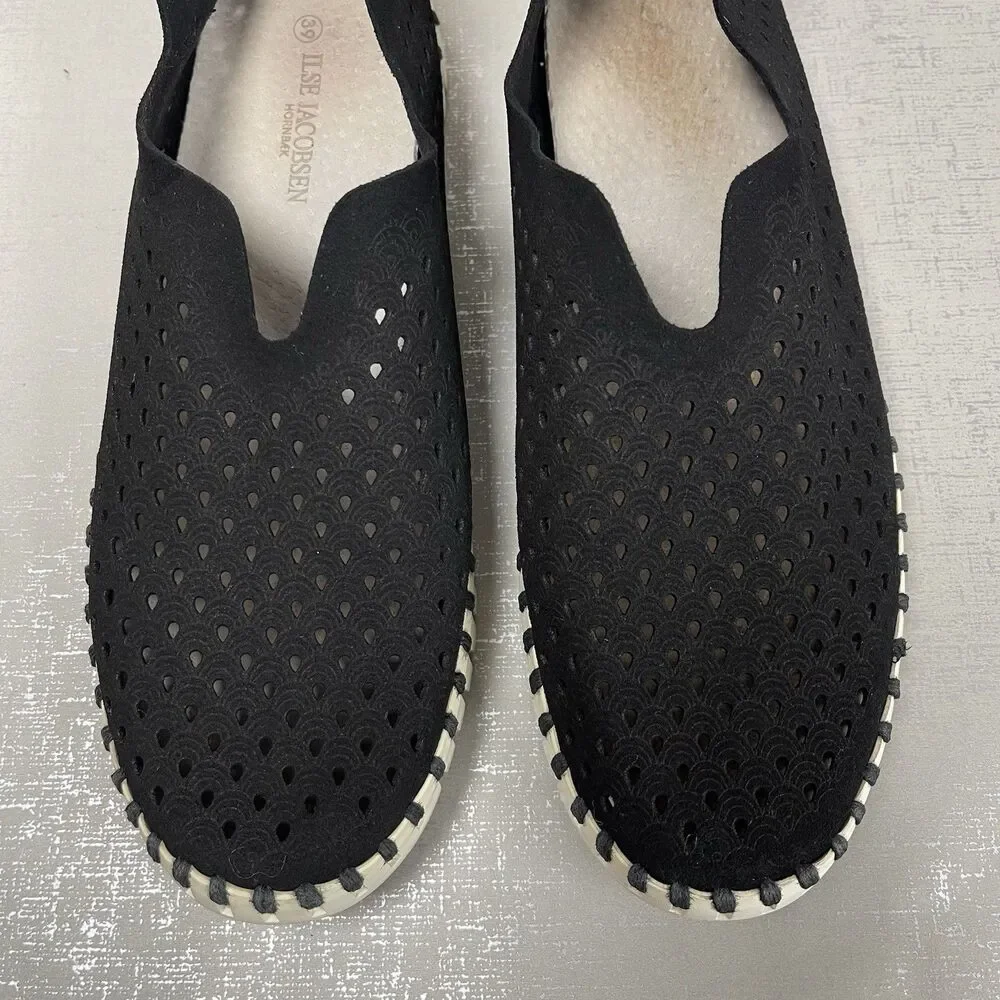 Ilse Jacobsen Tulip Slip On Sneakers Comfort Shoes‎ Loafers 39 / US 8.5 Black